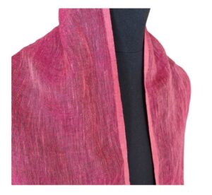 Dark Pink Linen scarf